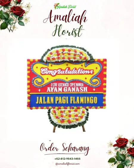 Sewa Papan Bunga Lamper Tengah